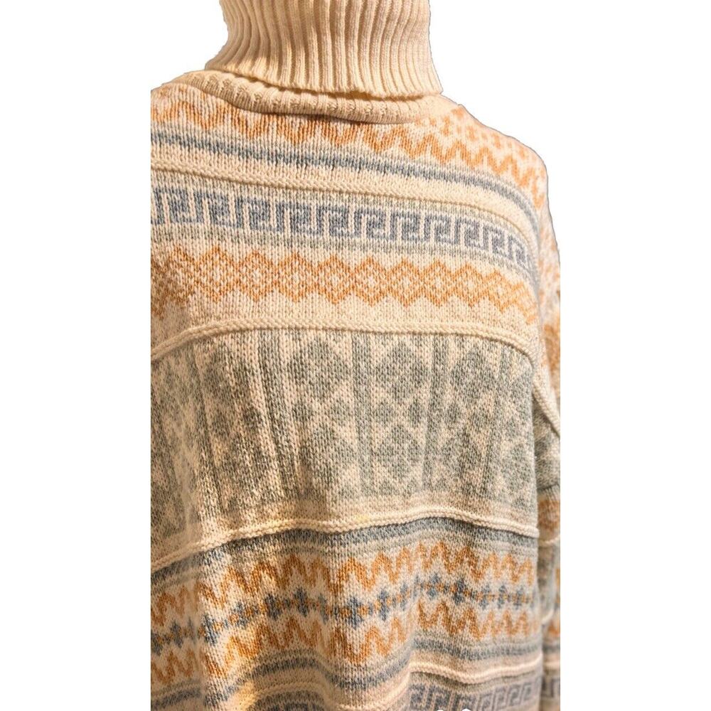 Vintage Cabin Creek Turtleneck Sweater Size L Cottage Core Country Grandma Long - Picture 4 of 11
